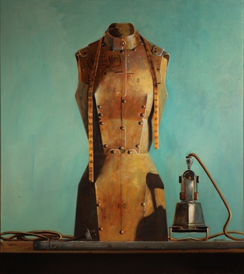 Painting of a dress form