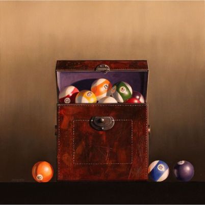 Painting of Pool Balls by Wendy Chidester